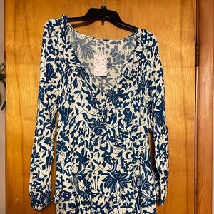 NWT Free People Rebecca Ruffle Women’s Ivory Floral Dress